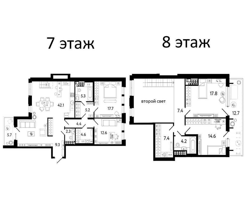 Планировка: 5Е-к.кв · 161,56 м²