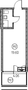 Планировка: Студия · 20,82 м²