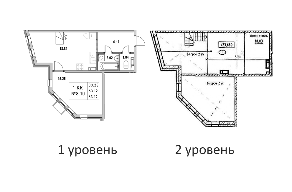 Планировка: 1 комната · 63,12 м²