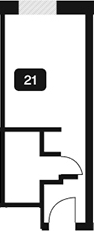 Планировка: Студия · 21 м²